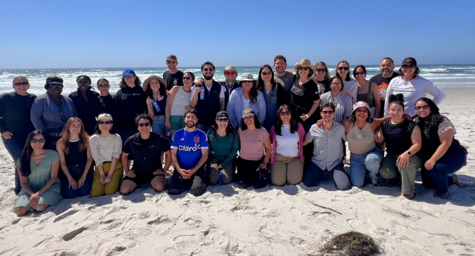 Residents at the beach - group photo