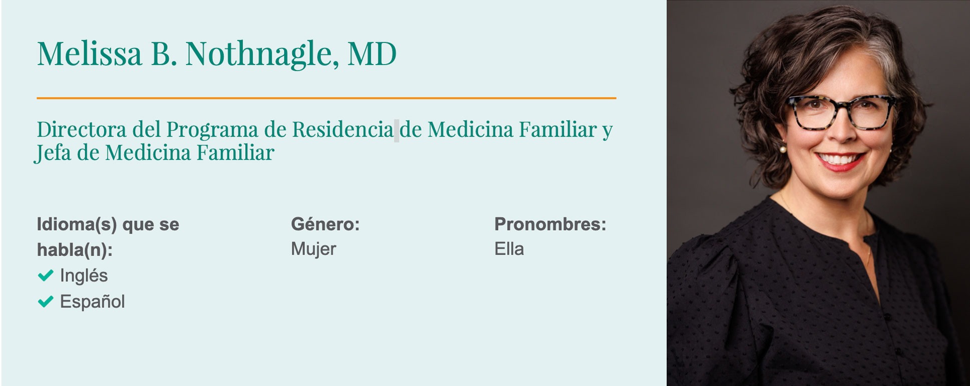 Doctora Melissa Nothnagle